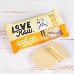 butter cups Loveraw - chocolat blanc cacahuète