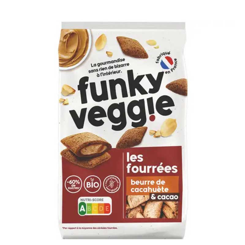 les fourrées bio cacahuète cacao Funky veggie