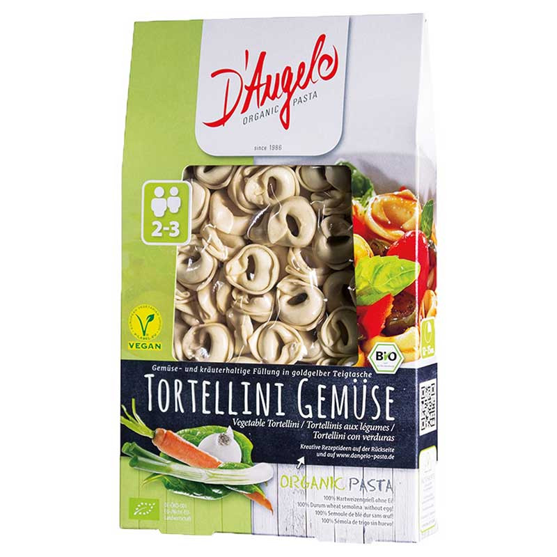 Tortellini Vegan farcis aux Légumes D'Angelo Pasta