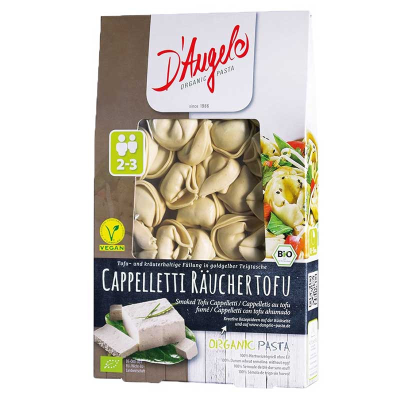 Cappelletti Vegan D'Angelo Pasta farcis au Tofu Fumé