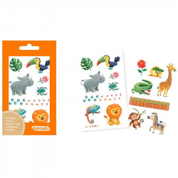 Tatouages pour Enfants Namaki Tattooki Vie Sauvage 2 planches