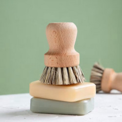 Brosse Vaisselle Casserole en Bois de Hêtre & Fibres Végétales Chamarrel