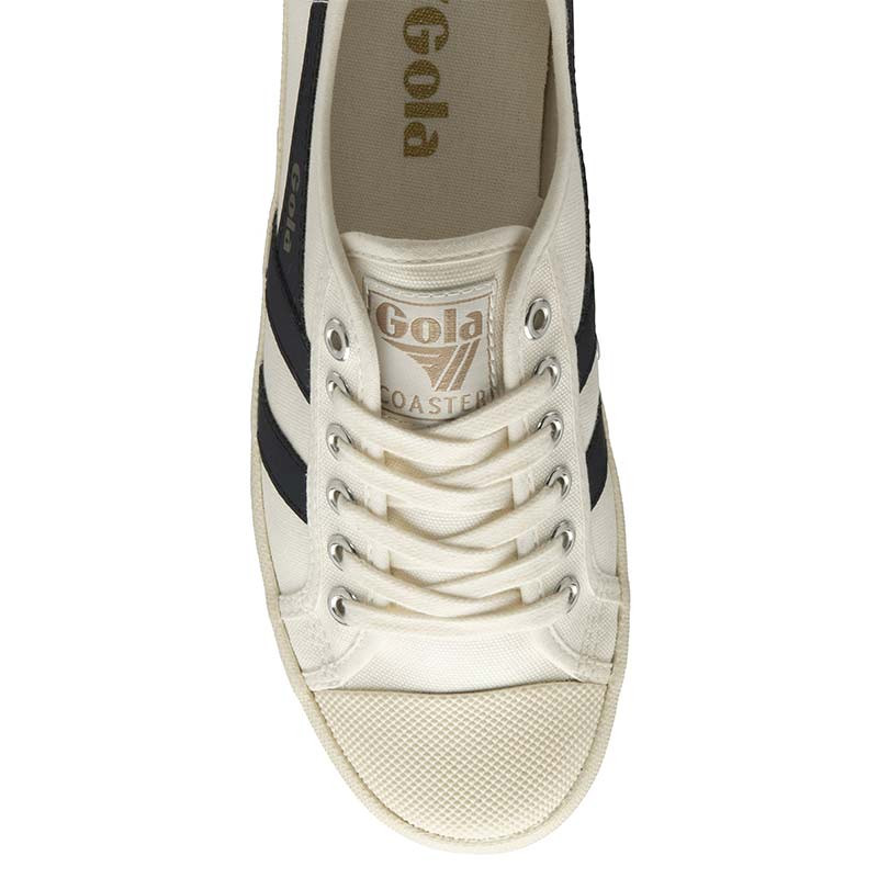 Coaster Off White/Navy Gola Baskets Vegan Femme