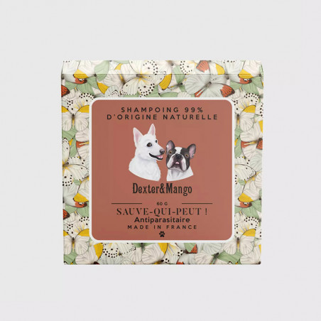 Shampoing Solide Antiparasitaire pour Chien Dexter et Mango