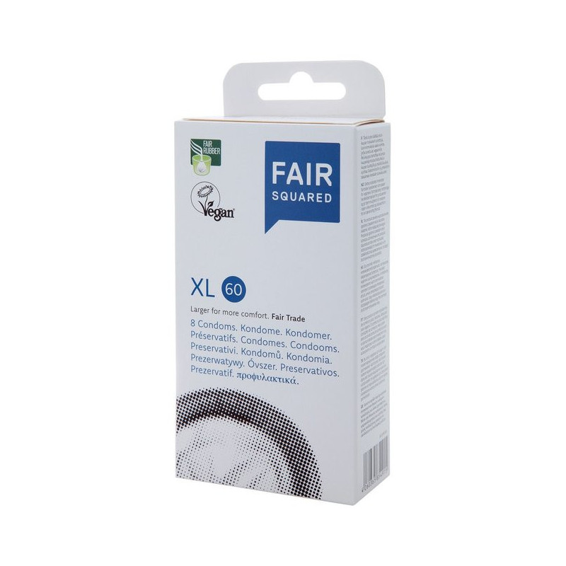 8 préservatifs XL FAIR SQUARED