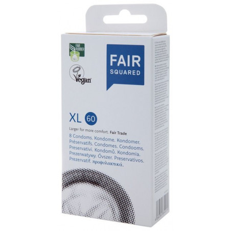 8 préservatifs XL FAIR SQUARED