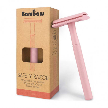 Rasoir de Sûreté en Métal Rose Bambaw
