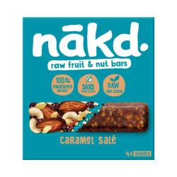 Pack de 4 barres au caramel salé Nakd