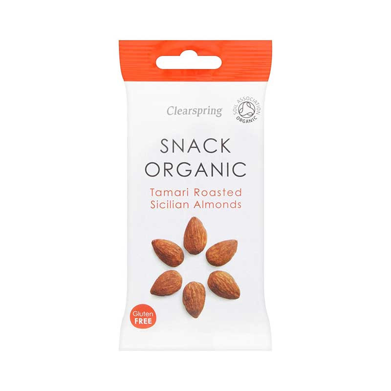 snack organic roasted almonds Clearspring