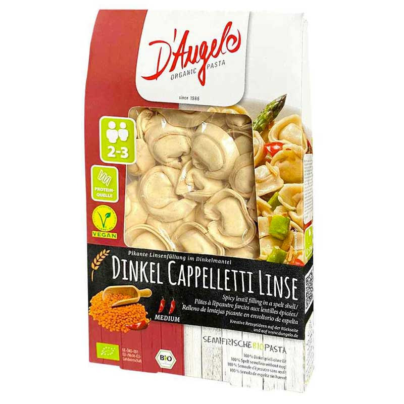 Cappelletti vegan dAngelo - epeautre et lentilles