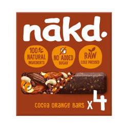 pack 4 barres cacao orange NAKD