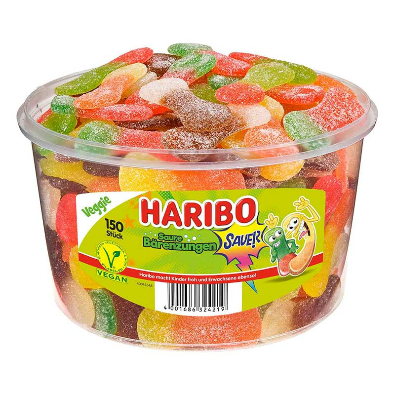 bonbons sauer langue de chat Haribo vegan