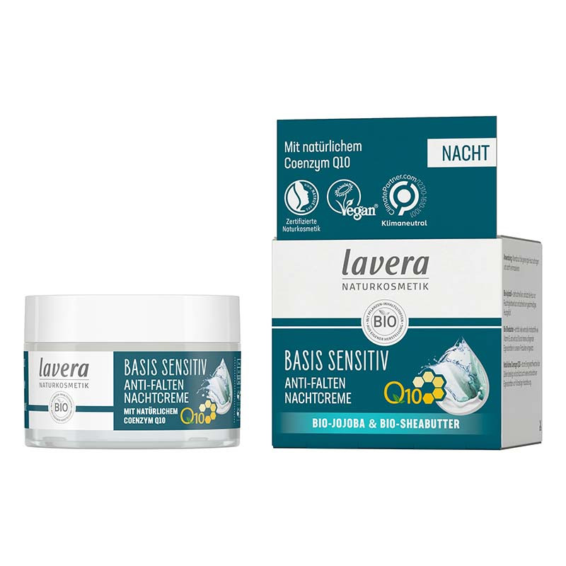 lavera creme anti rides nuit q10 basis sensitiv