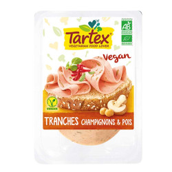 tranches vegan Tartex - champignons et pois