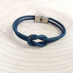 bracelet en liege marin karmyliege bleu fonce