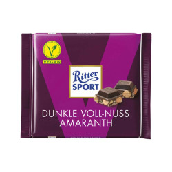 ritter sport vegan chocolat noir noisettes amarante