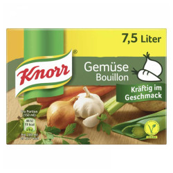 cubes de bouillon de legumes vegan Knorr