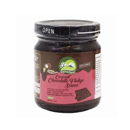 sauce fudge au chocolat vegan natures charm