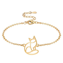 fauna animal totem chat bracelet or