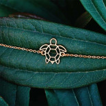 fauna animal totem tortue bracelet or