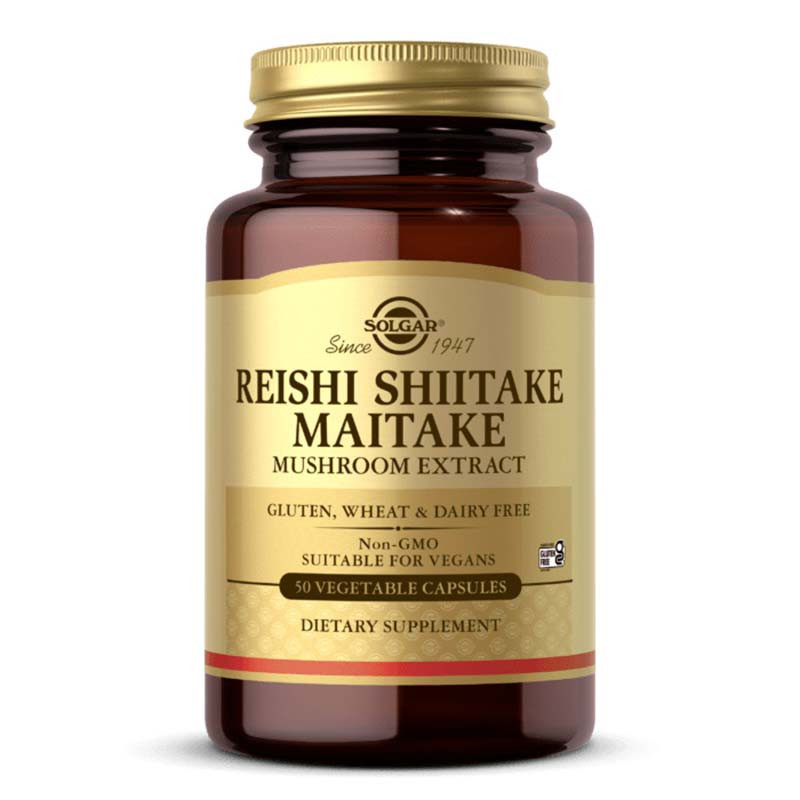 reishi shiitake maitake solgar x50