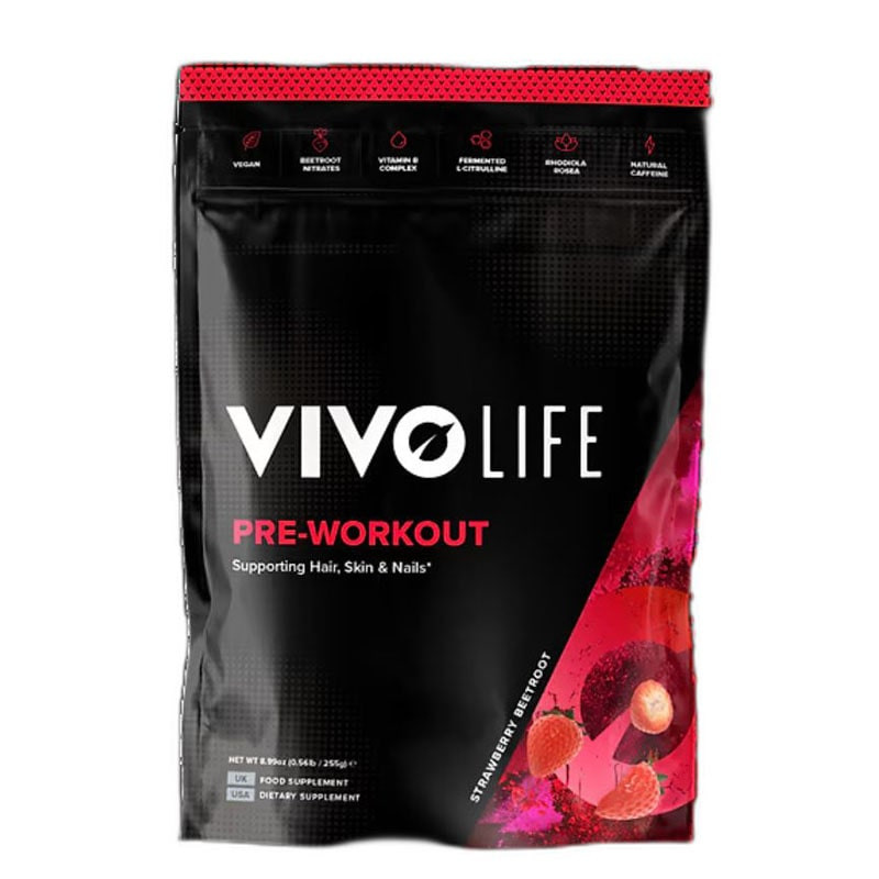 vivo life pre-workout vegan fraise betterave 255g