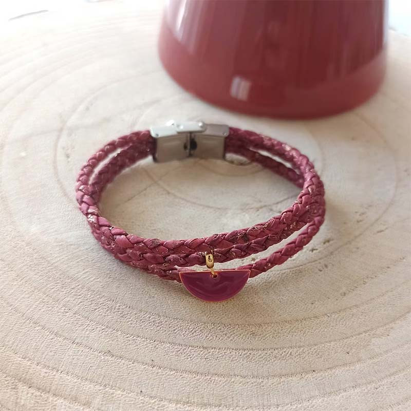 bracelet en liège laura bordeaux karmyliege