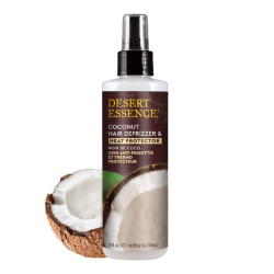 desert essence coconut hair defrizzer and heat protector 237m