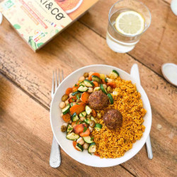 couscous aux falafels de pois chiches bio hari&co