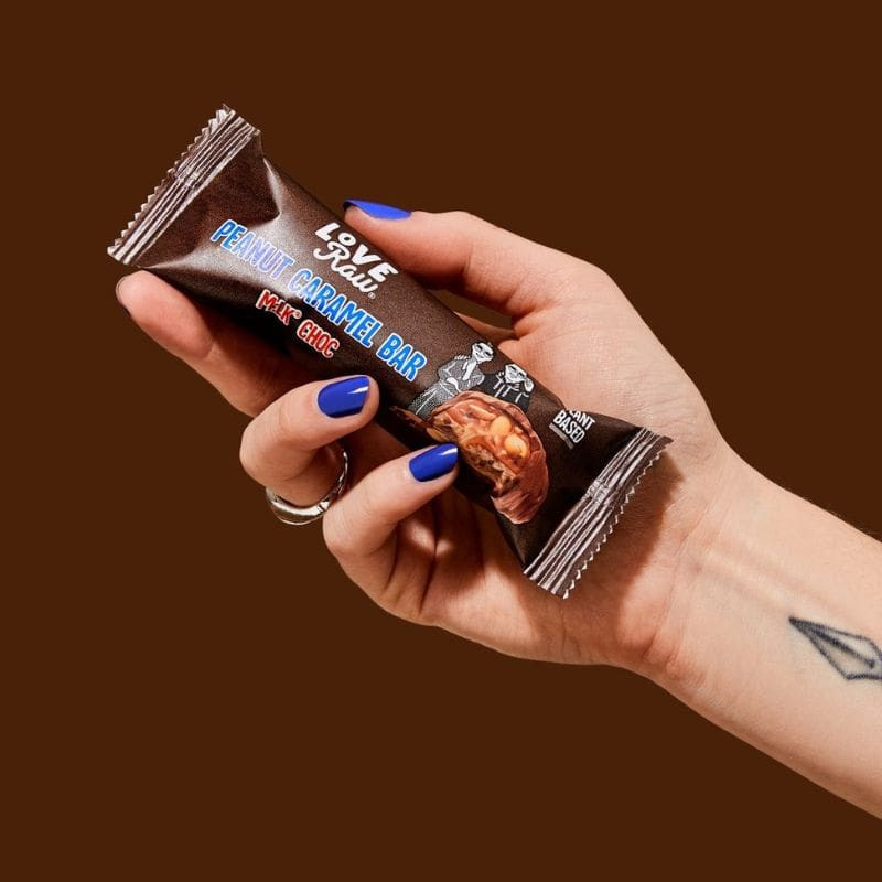 love raw barre caramel cacahuete 40g