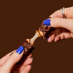 love raw peanut caramel bar m:lk choc 40g