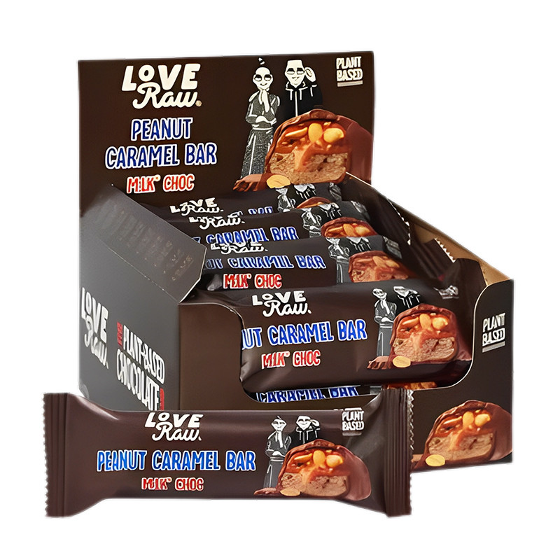 lot peanut caramel bar love raw x12