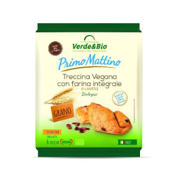 tresse vegan raisins secs et farine complète verde & bio x6