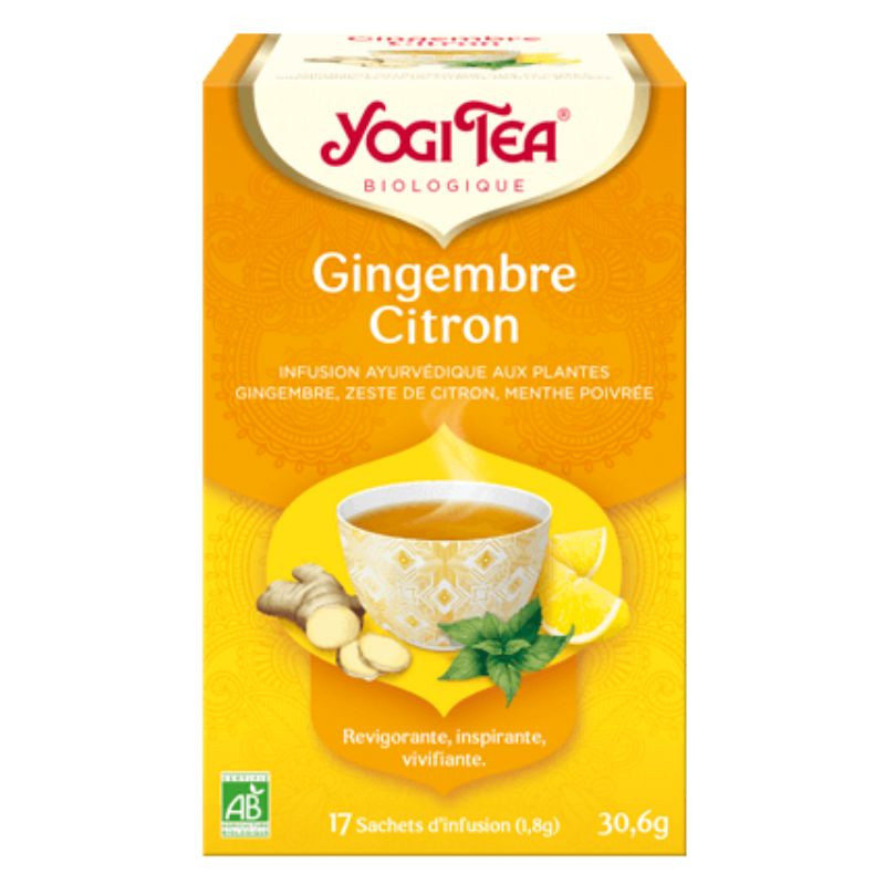 infusion gingembre citron yogi tea 17 sachets