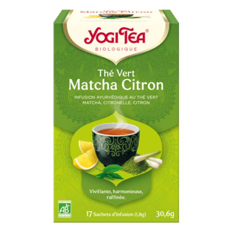 Thé Vert Matcha Citron Bio 17 Sachets - verano medical