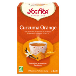 infusion yogi tea curcuma orange x 17 sachets