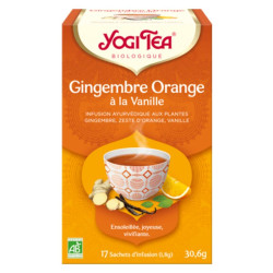 infusion yogi tea gingembre orange vanille x17 sachets