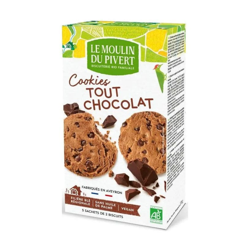 cookies tout chocolat le moulin du pivert 175g