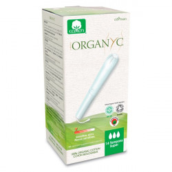 Tampons Compact 100% coton bio avec applicateur Super x14