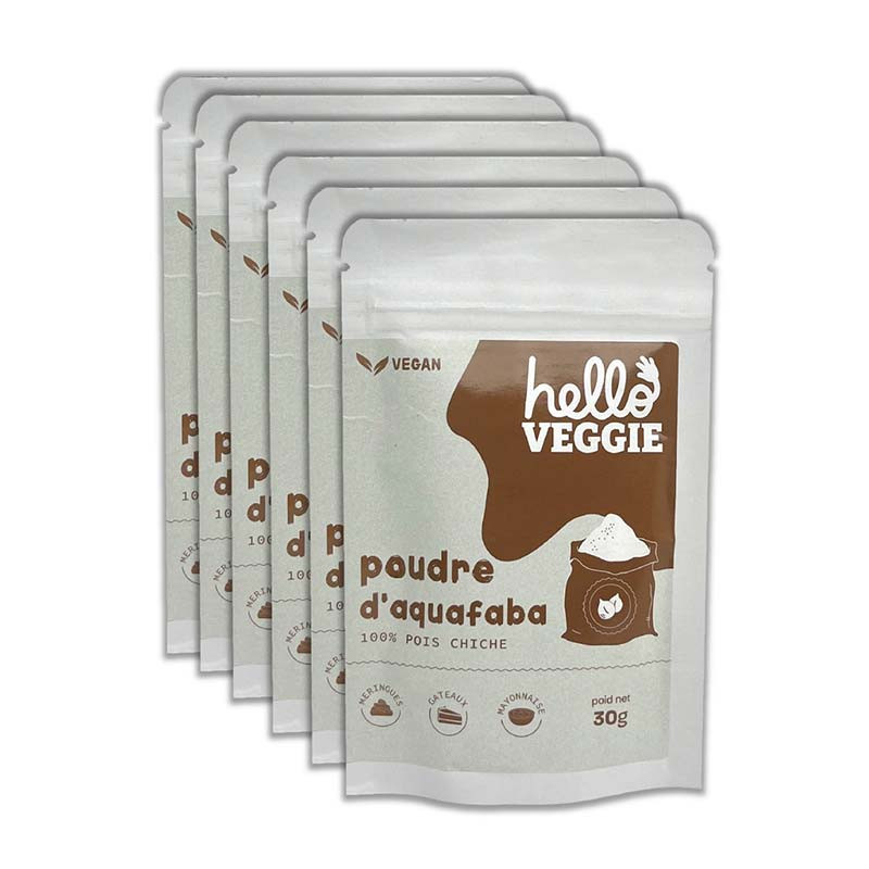 Lot de poudre d'aquafaba hello veggie x6