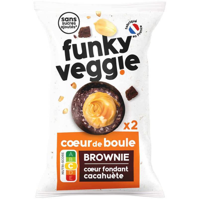 coeur de boule brownie beurre cacahuetes funky veggie