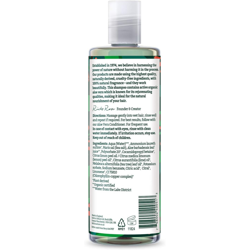 shampoing faith in nature aloe vera - back