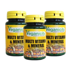 lot multivitamin mineral veganicity x3