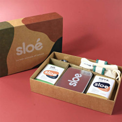 Coffret 3 savons 3 accessoires sloe