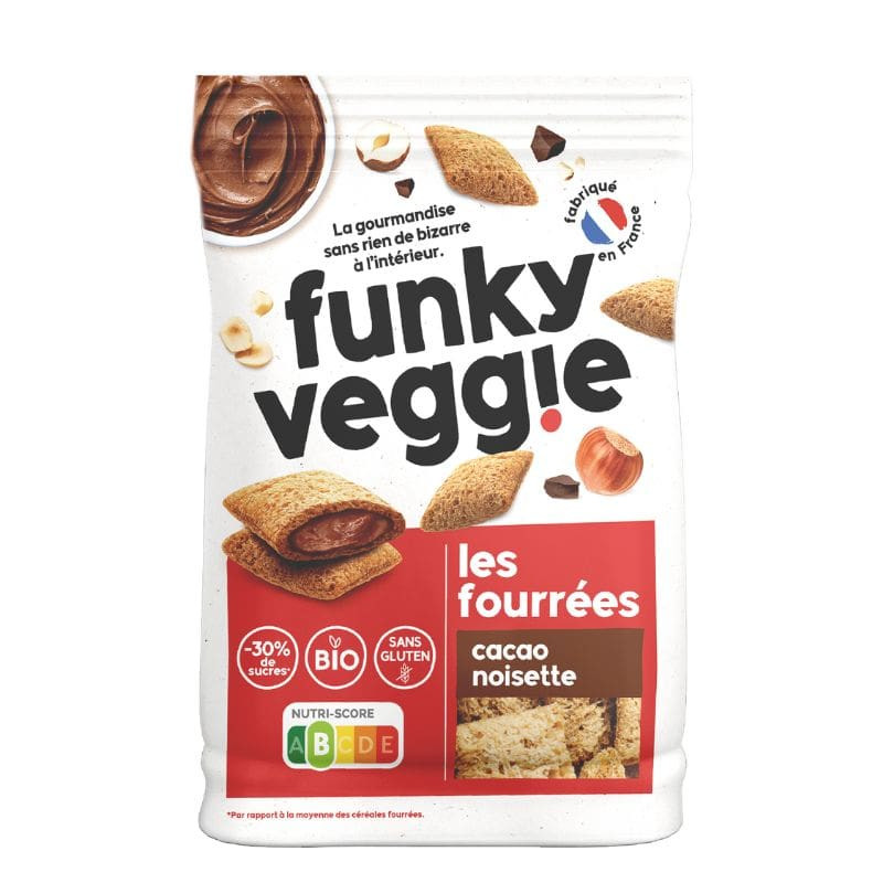 les fourrees bio cacao noisette funky veggie 250g