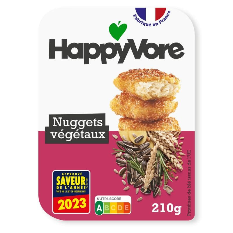 nuggets vegetaux happyvore 210g