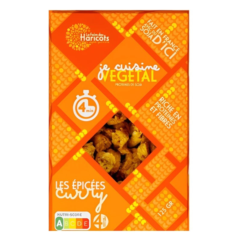 proteines de soja bio au curry la faim des haricots 125g