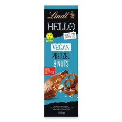 chocolat lindt hello vegan pretzel nuts 100g