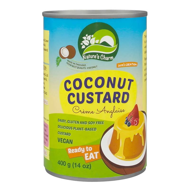 creme anglais vegan lait de coco nature's charm 400g