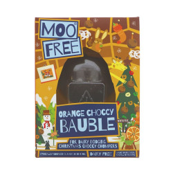 moo free boule de noel chocolat vegan et orange 65g